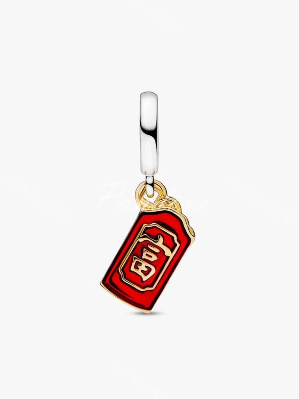 Pandora Two-tone Red Envelope Dangle Charm